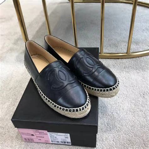 chanel black leather espadrilles|Chanel espadrilles price euro.